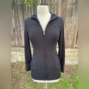 Old Navy Active Fitted XSmall Black Zip-Up Jacket yoga outdoor athletic